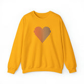 Bisexual Heart Lines Sweater: Pride Gradient Sweatshirt
